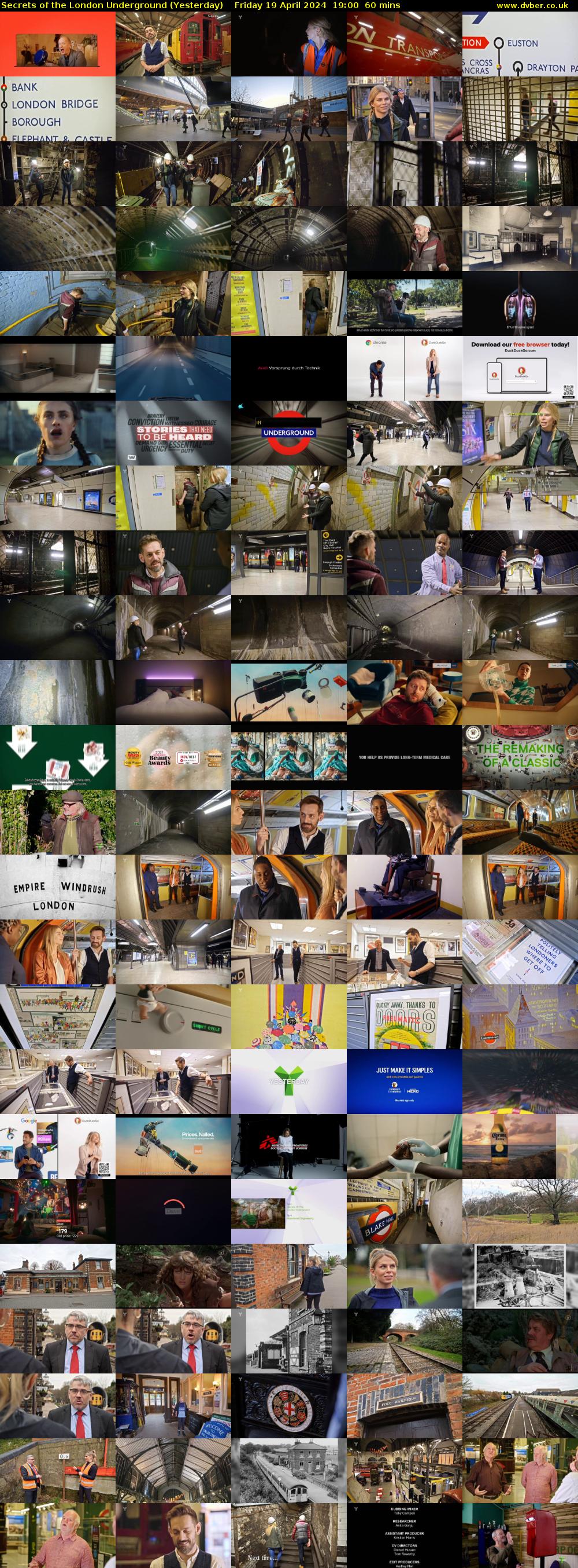 Secrets of the London Underground (Yesterday) Friday 19 April 2024 19:00 - 20:00