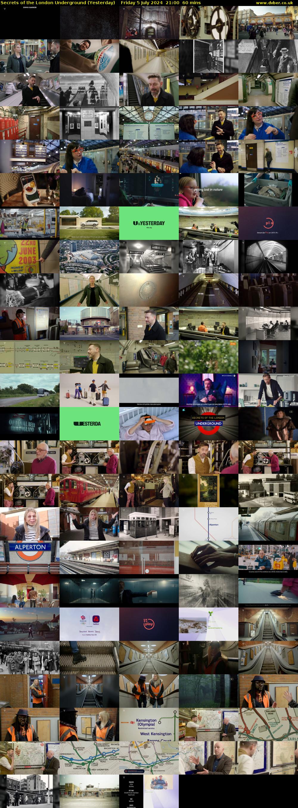 Secrets of the London Underground (Yesterday) Friday 5 July 2024 21:00 - 22:00