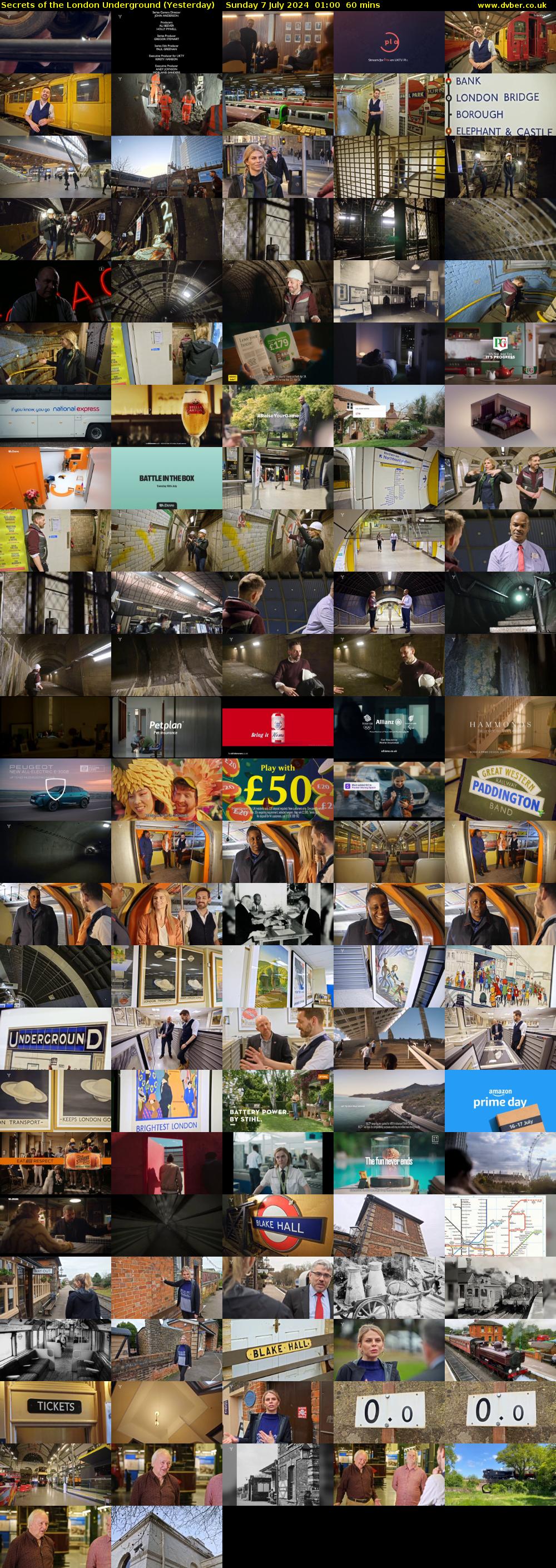 Secrets of the London Underground (Yesterday) Sunday 7 July 2024 01:00 - 02:00
