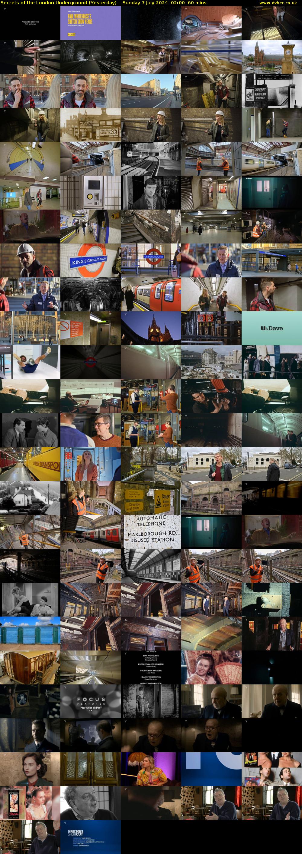 Secrets of the London Underground (Yesterday) Sunday 7 July 2024 02:00 - 03:00