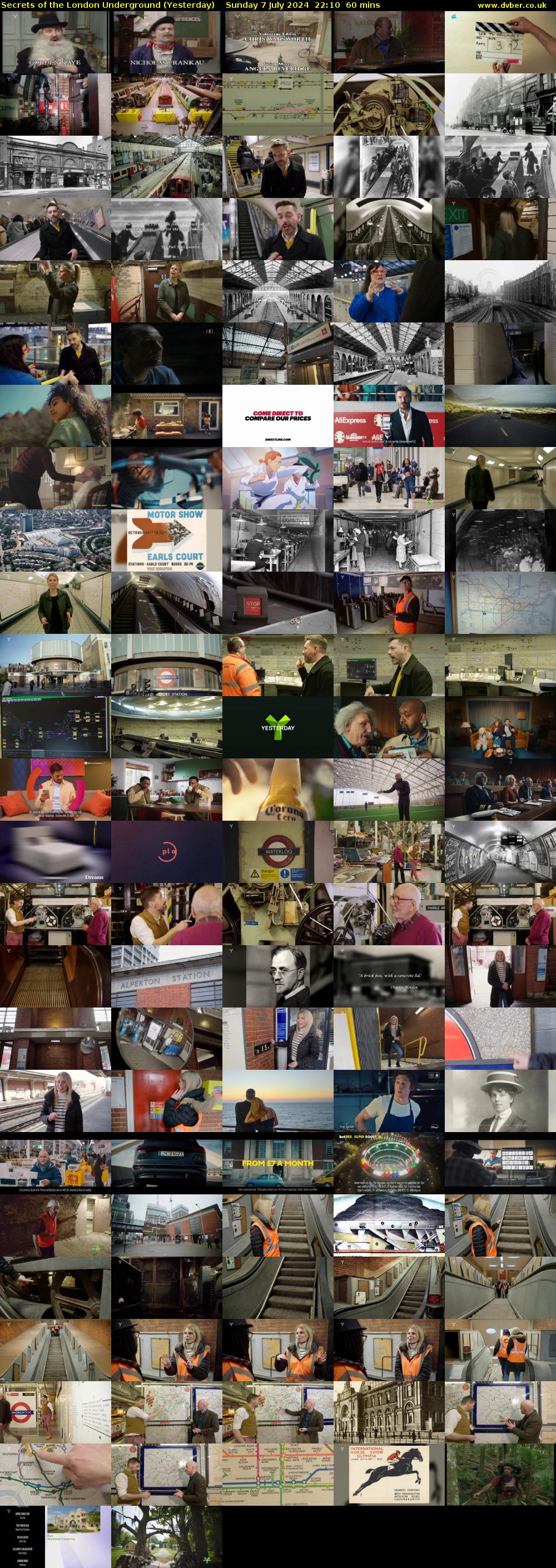 Secrets of the London Underground (Yesterday) Sunday 7 July 2024 22:10 - 23:10
