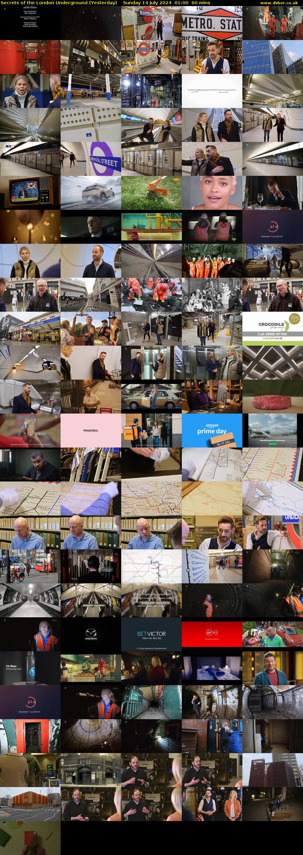 Secrets of the London Underground (Yesterday) Sunday 14 July 2024 01:00 - 02:00
