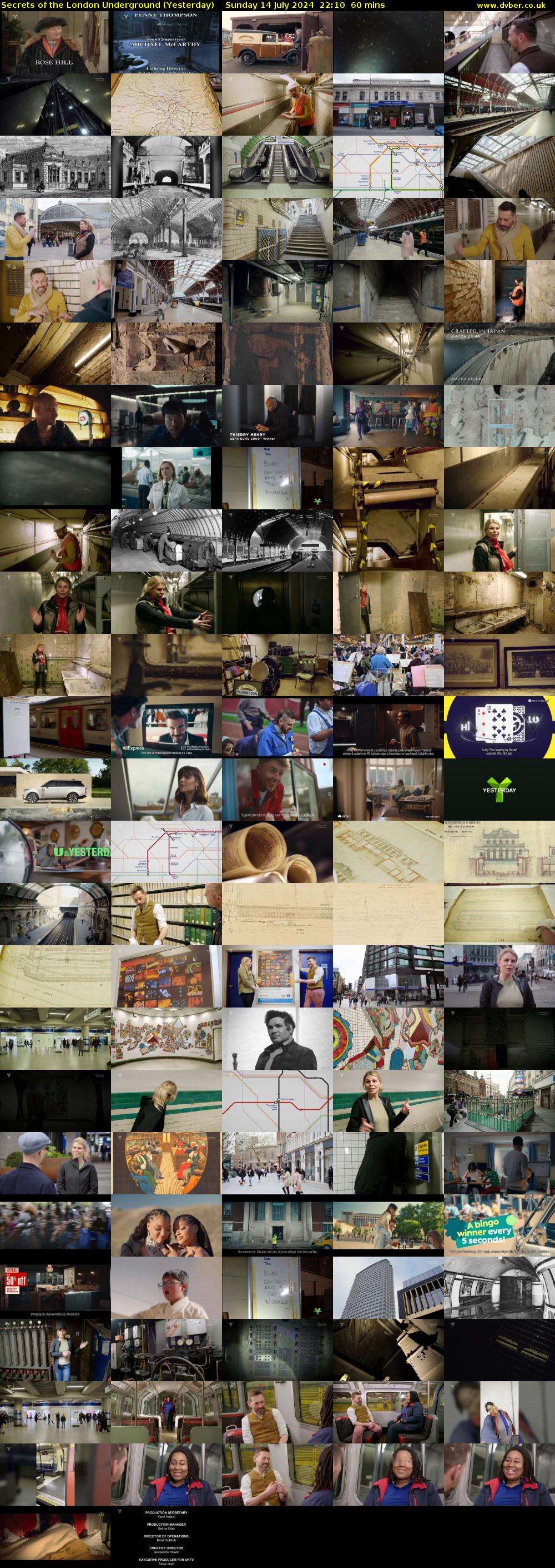 Secrets of the London Underground (Yesterday) Sunday 14 July 2024 22:10 - 23:10