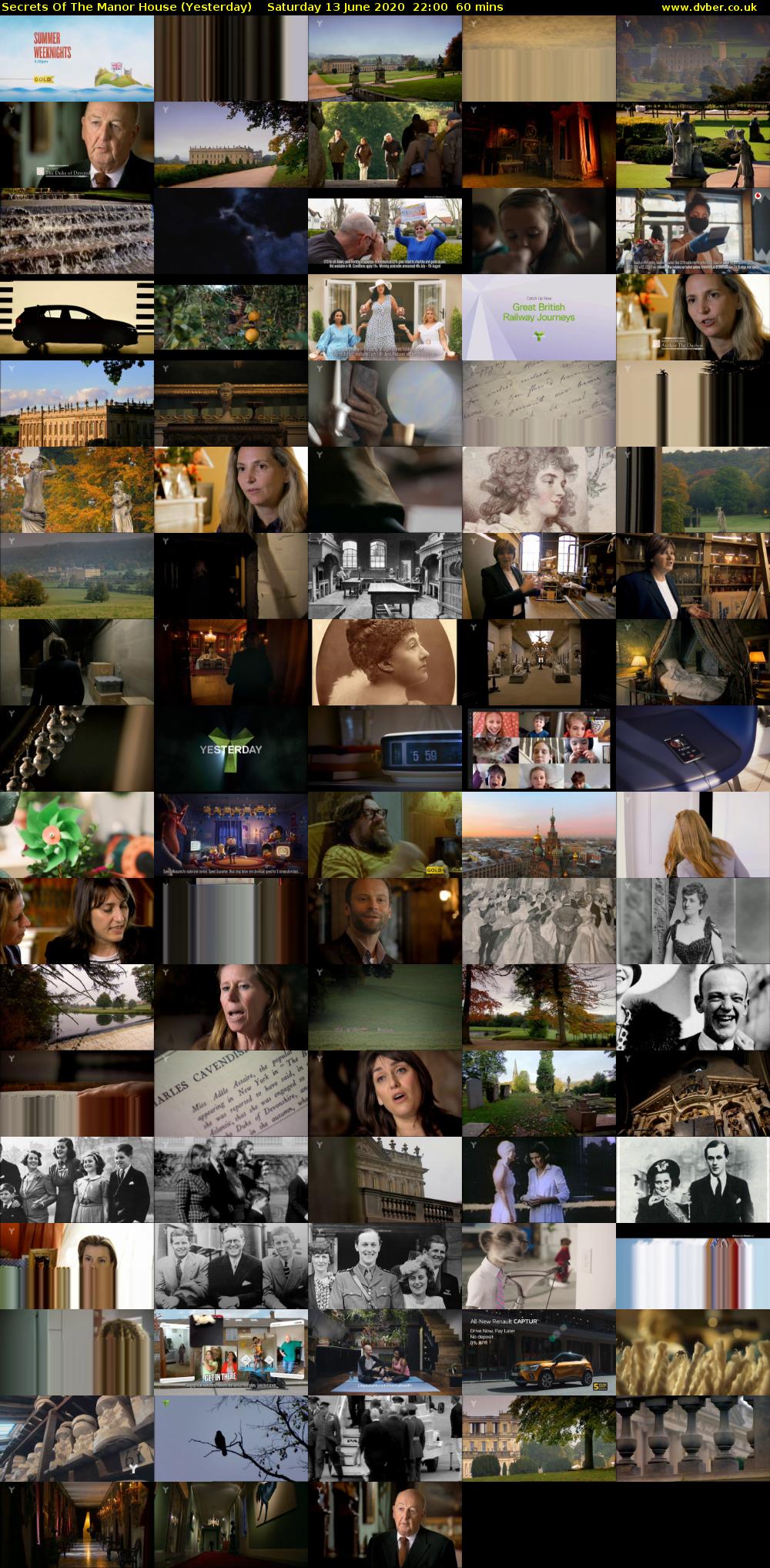 Secrets of the Manor House (Yesterday) Saturday 13 June 2020 22:00 - 23:00
