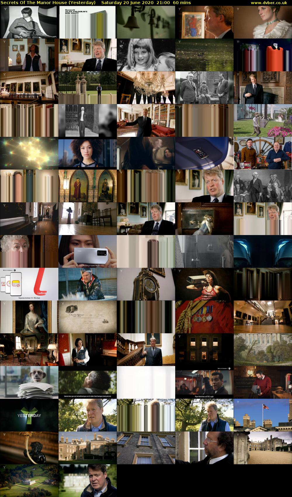 Secrets of the Manor House (Yesterday) Saturday 20 June 2020 21:00 - 22:00