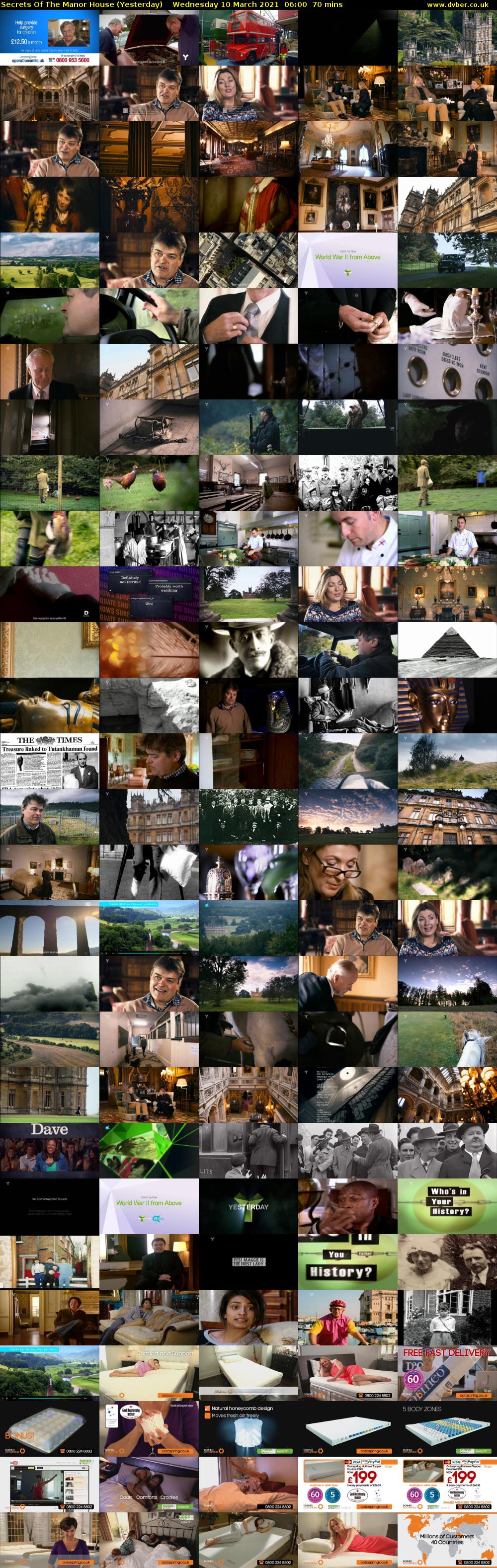Secrets of the Manor House (Yesterday) Wednesday 10 March 2021 06:00 - 07:10