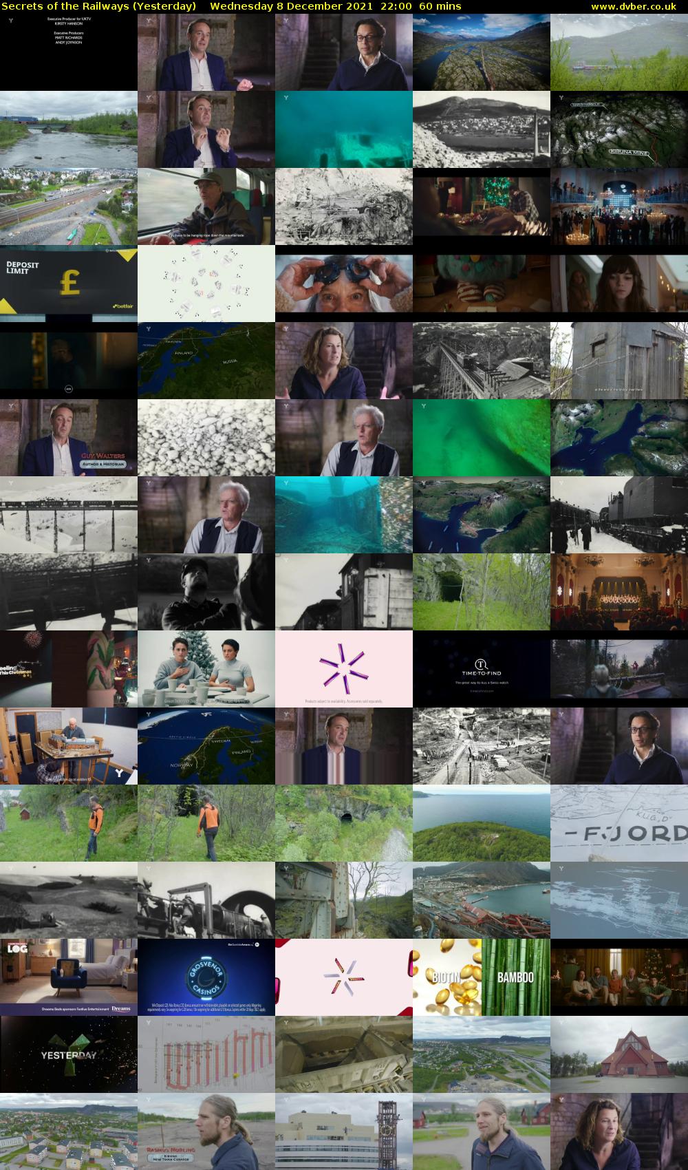 Secrets of the Railways (Yesterday) Wednesday 8 December 2021 22:00 - 23:00