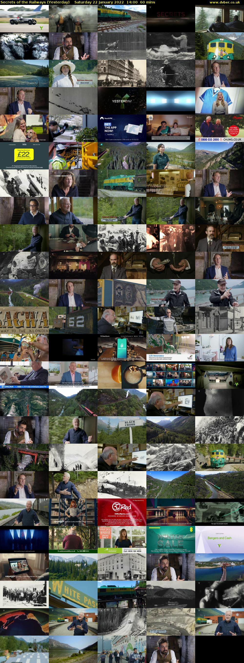 Secrets of the Railways (Yesterday) Saturday 22 January 2022 14:00 - 15:00