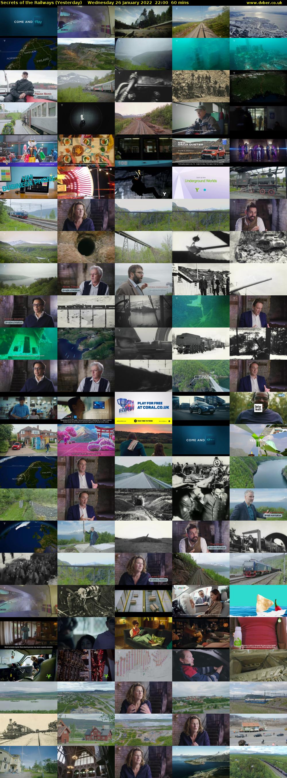 Secrets of the Railways (Yesterday) Wednesday 26 January 2022 22:00 - 23:00