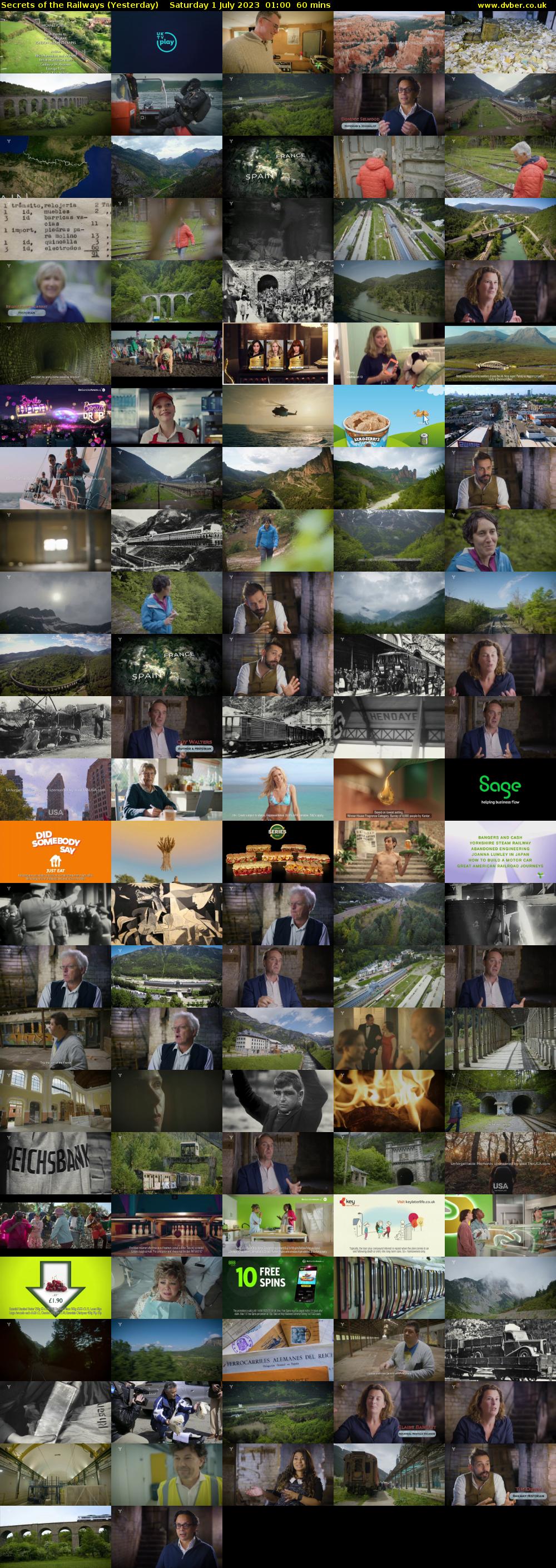 Secrets of the Railways (Yesterday) Saturday 1 July 2023 01:00 - 02:00