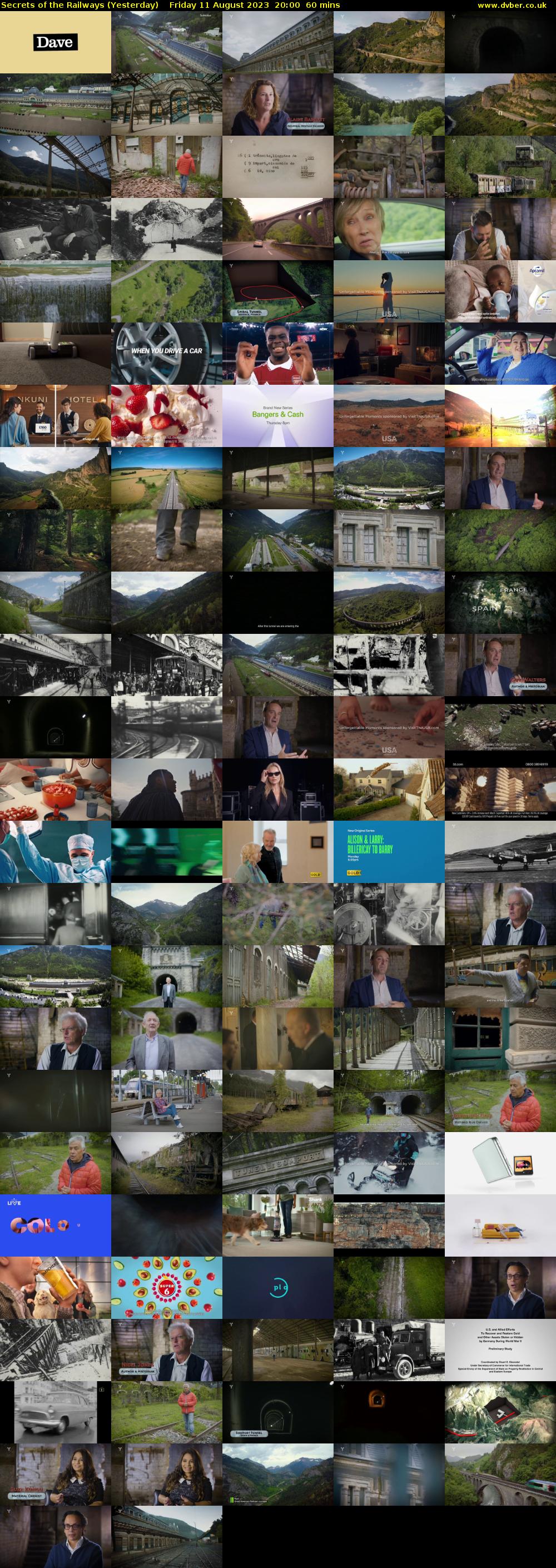Secrets of the Railways (Yesterday) Friday 11 August 2023 20:00 - 21:00
