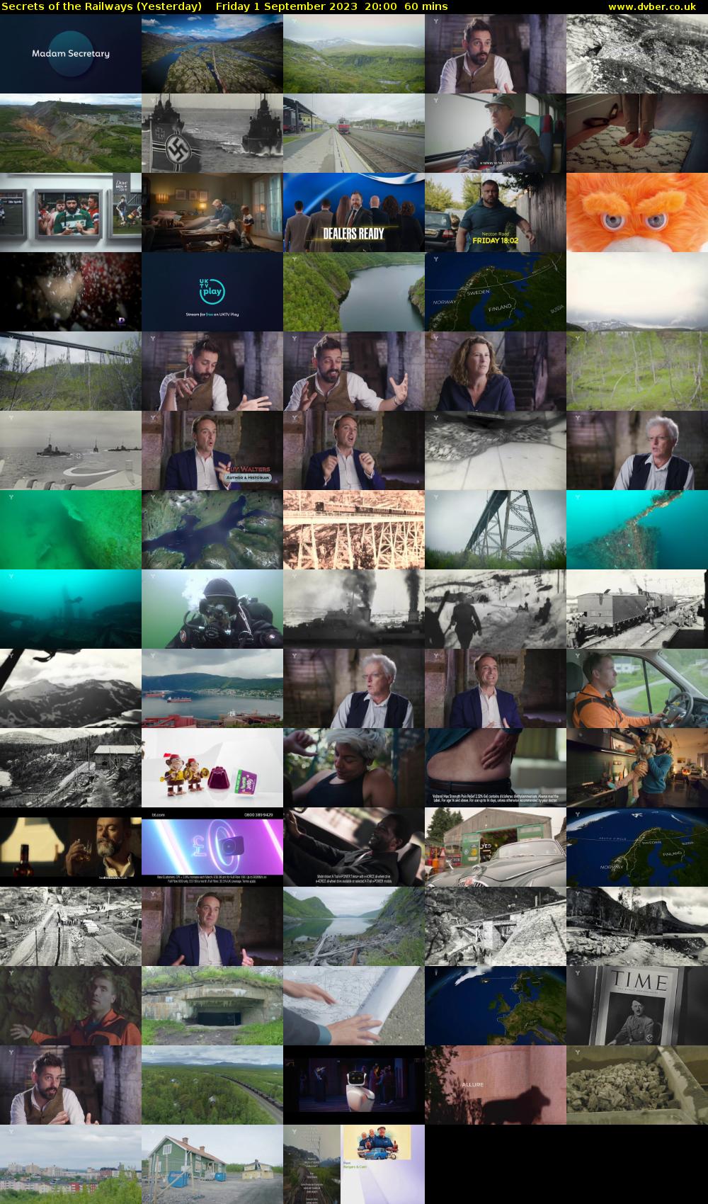 Secrets of the Railways (Yesterday) Friday 1 September 2023 20:00 - 21:00
