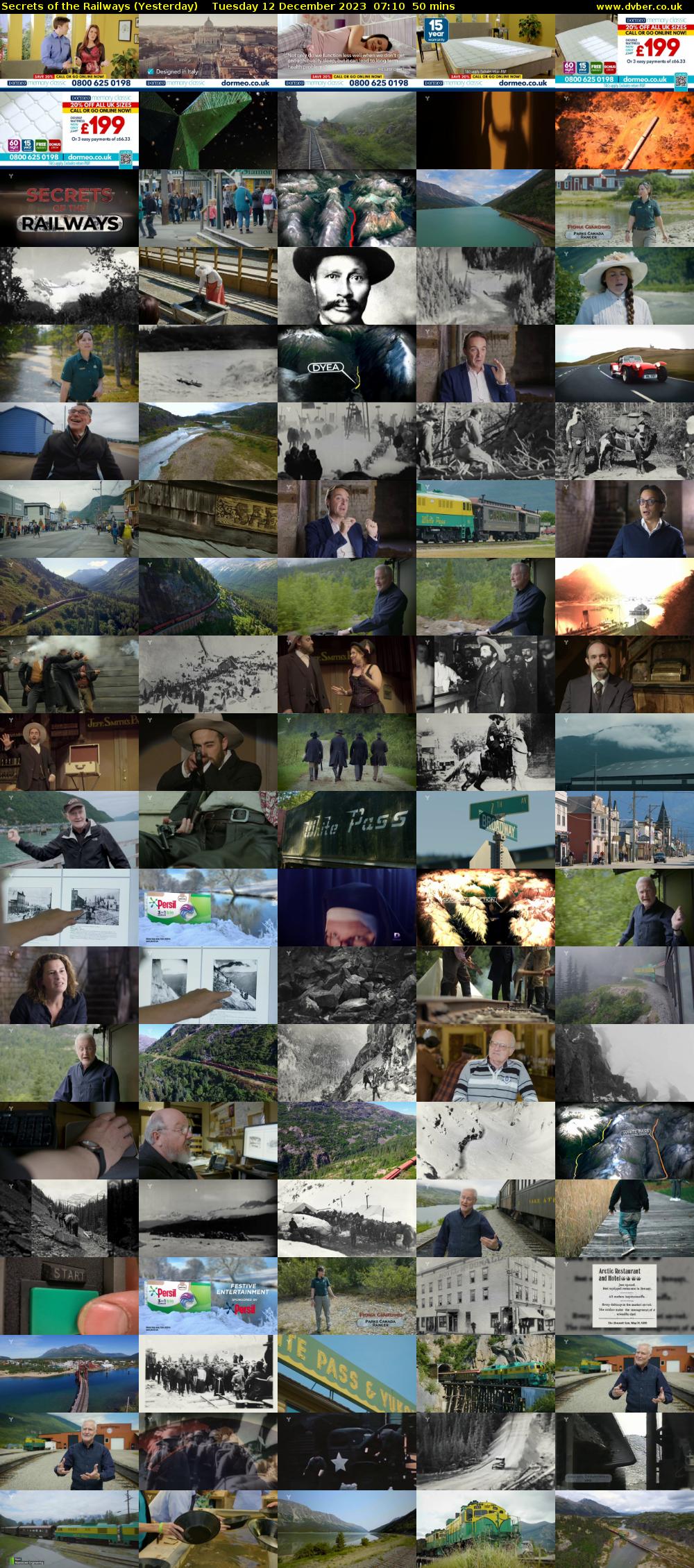 Secrets of the Railways (Yesterday) Tuesday 12 December 2023 07:10 - 08:00