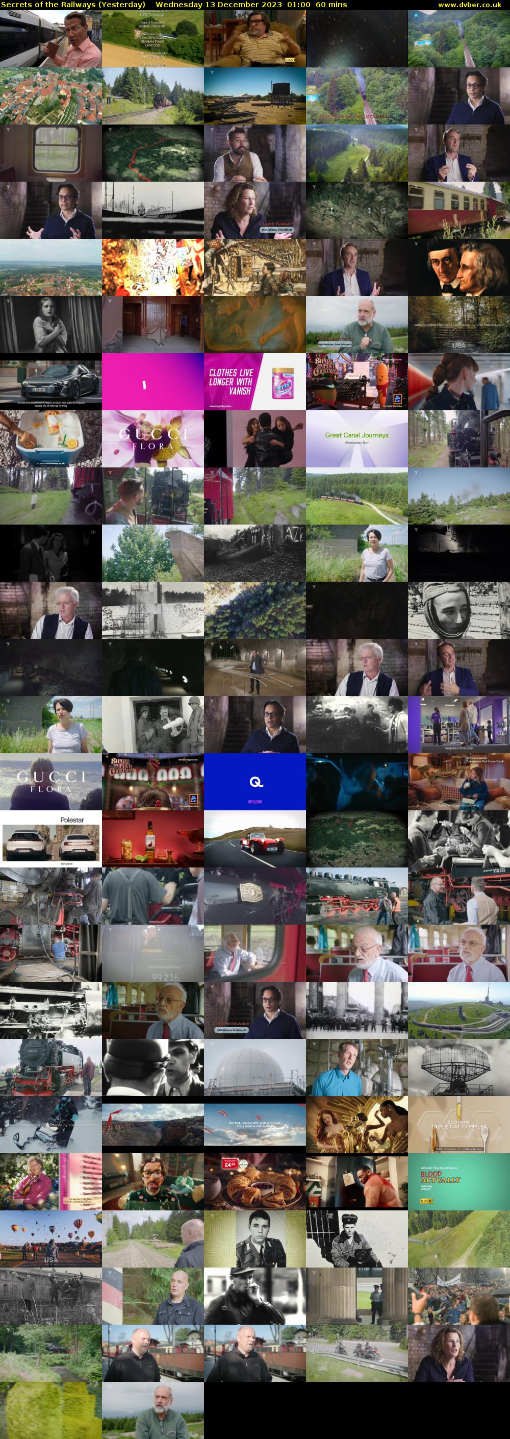 Secrets of the Railways (Yesterday) Wednesday 13 December 2023 01:00 - 02:00