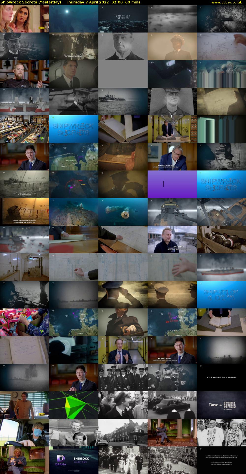 Shipwreck Secrets (Yesterday) Thursday 7 April 2022 02:00 - 03:00
