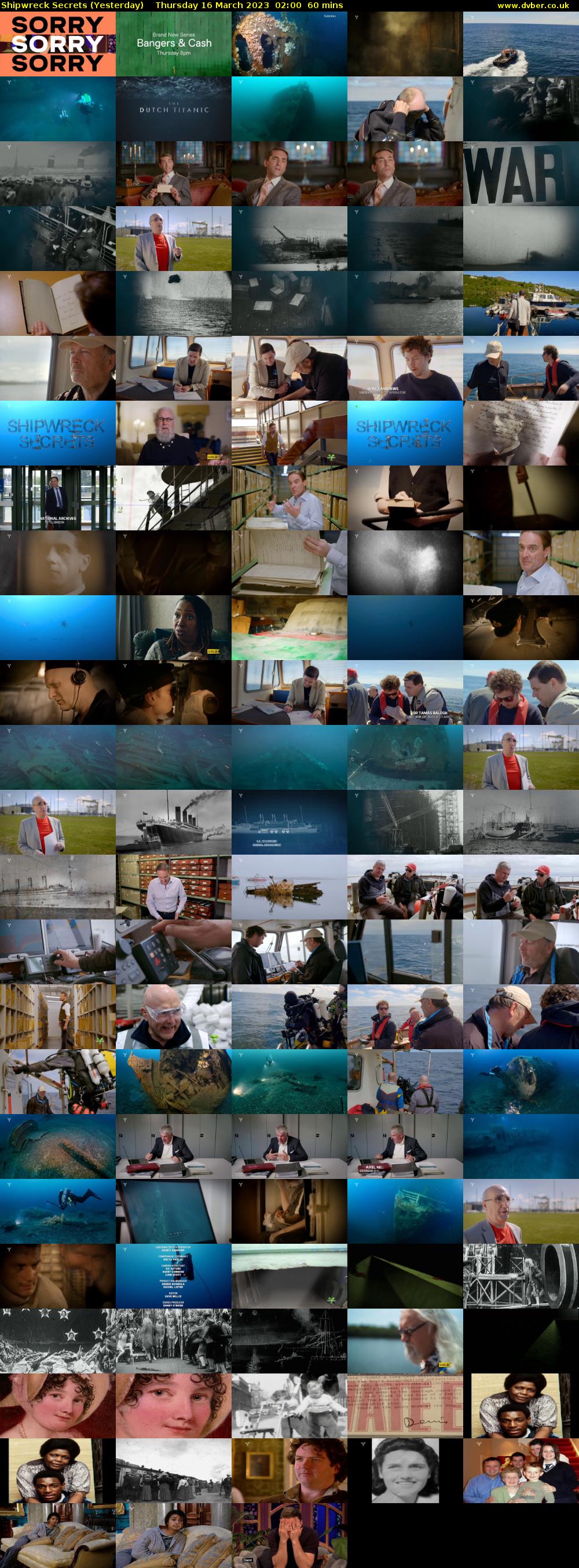 Shipwreck Secrets (Yesterday) Thursday 16 March 2023 02:00 - 03:00
