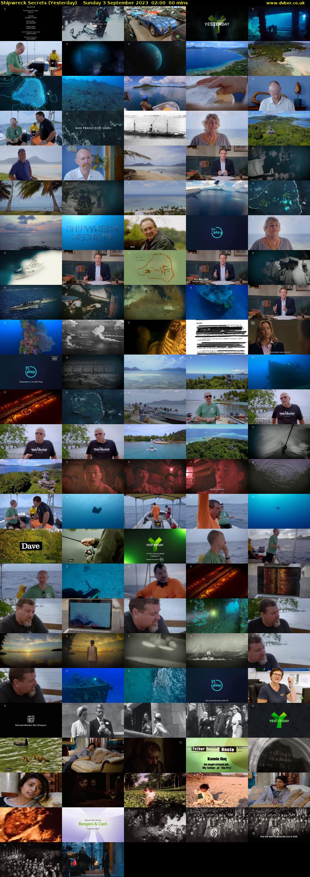 Shipwreck Secrets (Yesterday) Sunday 3 September 2023 02:00 - 03:00