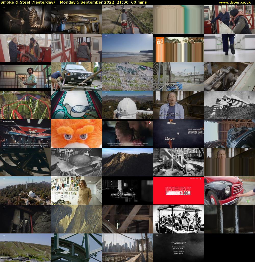 Smoke & Steel (Yesterday) Monday 5 September 2022 21:00 - 22:00