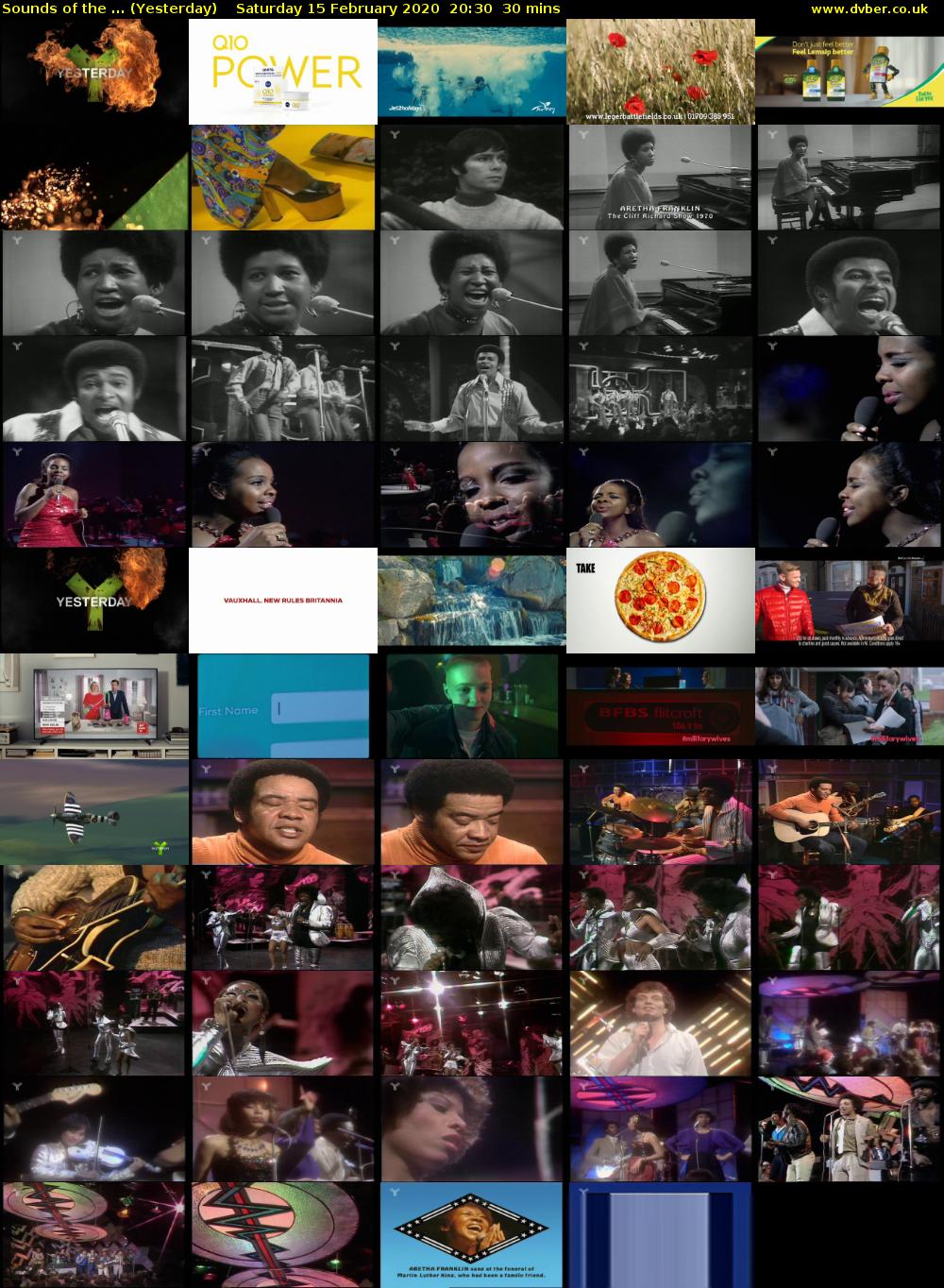 Sounds of the ... (Yesterday) Saturday 15 February 2020 20:30 - 21:00