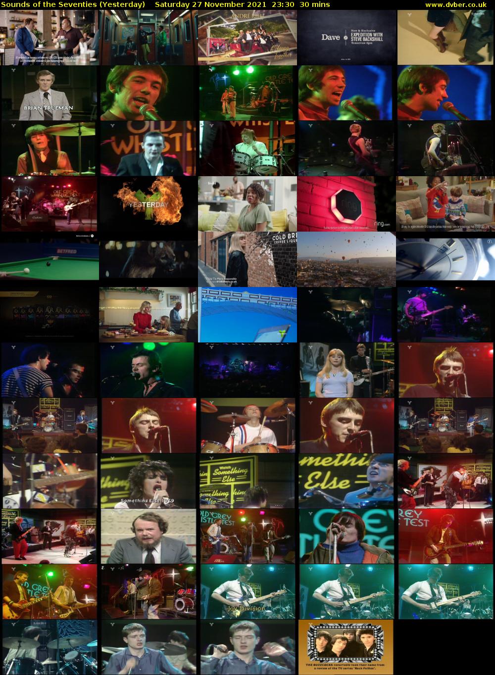 Sounds of the Seventies (Yesterday) Saturday 27 November 2021 23:30 - 00:00