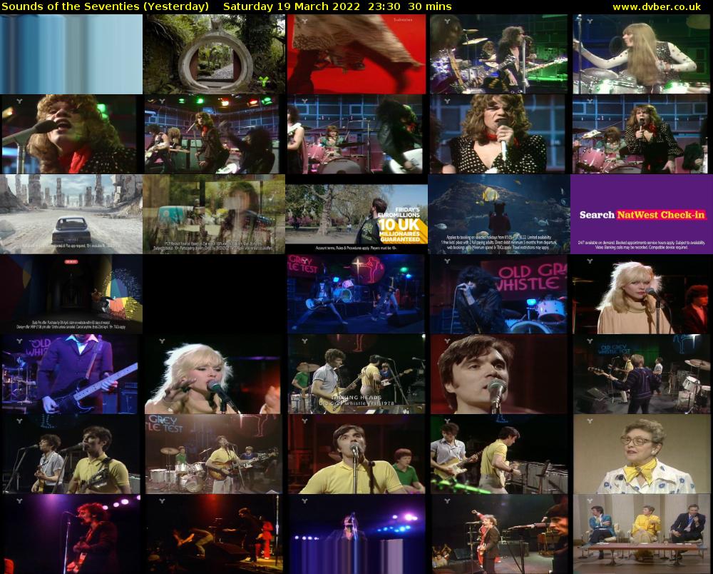 Sounds of the Seventies (Yesterday) Saturday 19 March 2022 23:30 - 00:00