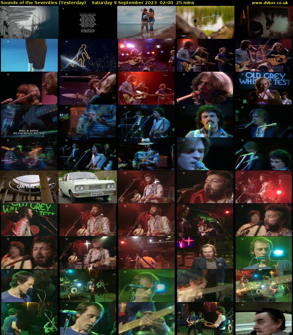 Sounds of the Seventies (Yesterday) Saturday 9 September 2023 02:00 - 02:25