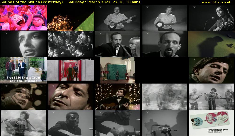 Sounds of the Sixties (Yesterday) Saturday 5 March 2022 22:30 - 23:00