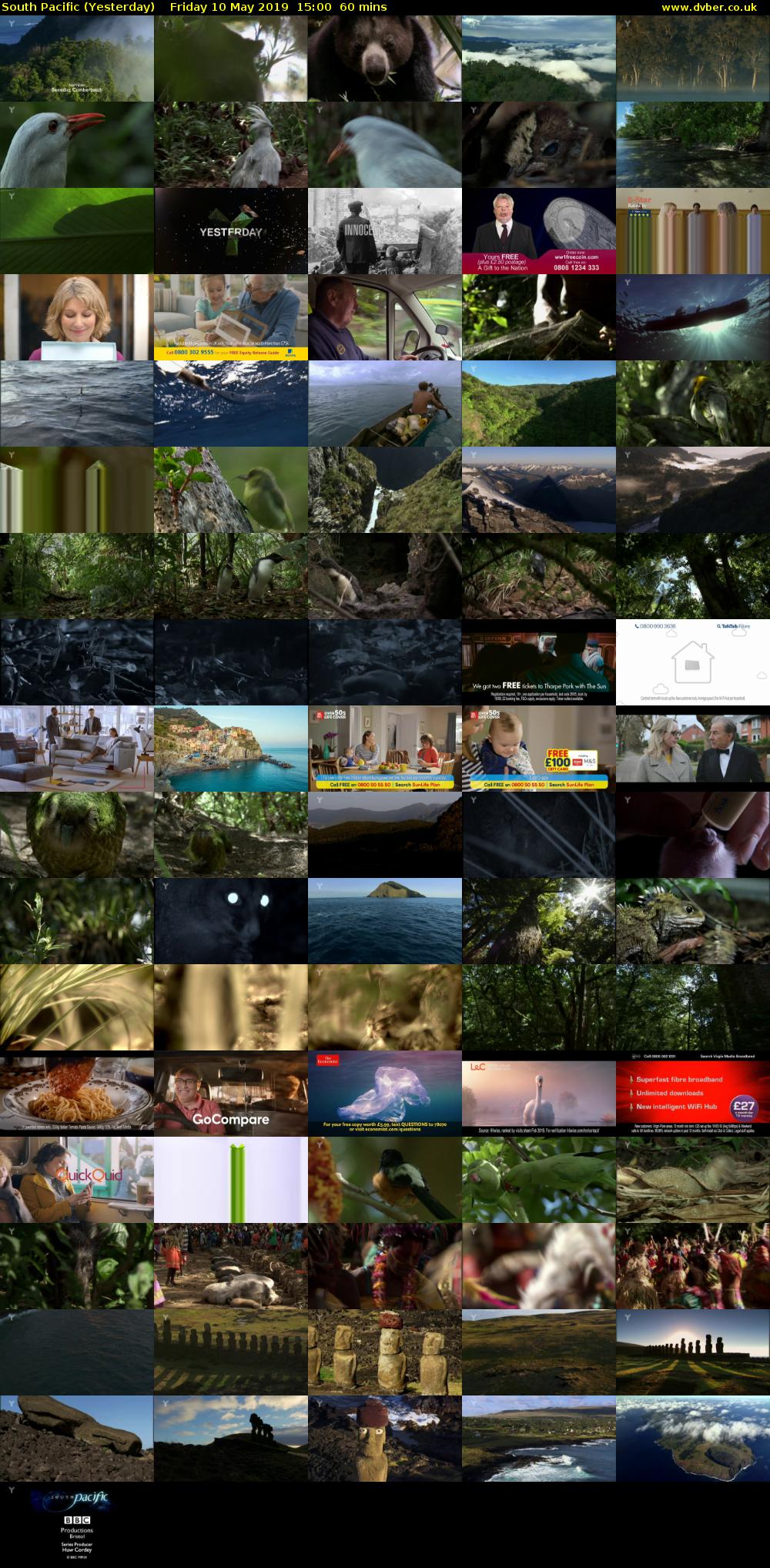 South Pacific (Yesterday) Friday 10 May 2019 15:00 - 16:00