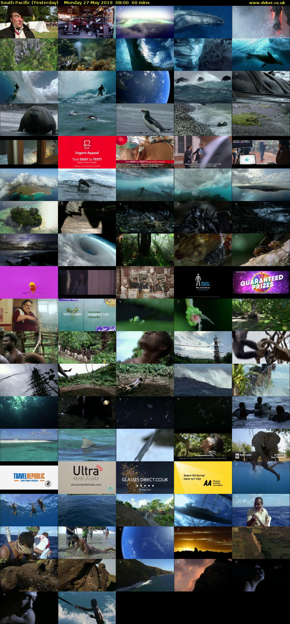 South Pacific (Yesterday) Monday 27 May 2019 08:00 - 09:00