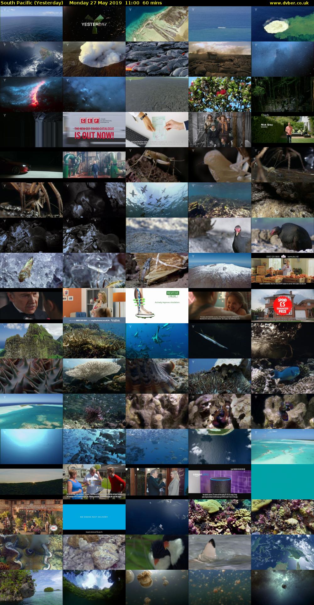 South Pacific (Yesterday) Monday 27 May 2019 11:00 - 12:00