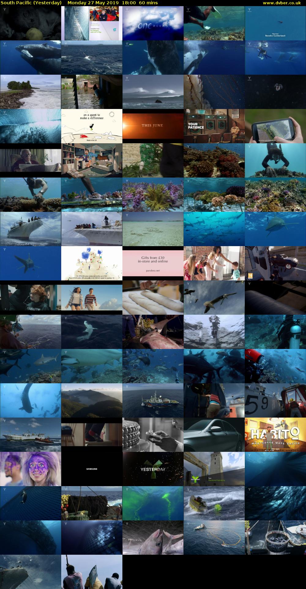 South Pacific (Yesterday) Monday 27 May 2019 18:00 - 19:00