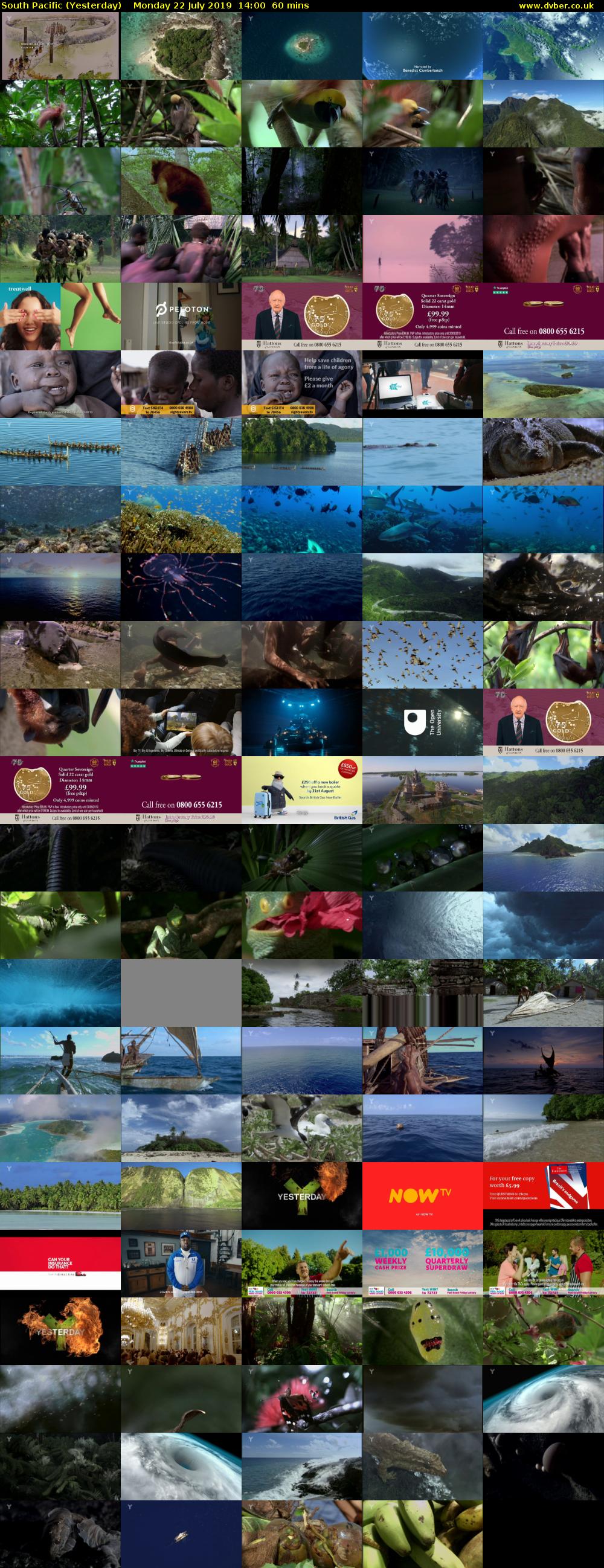 South Pacific (Yesterday) Monday 22 July 2019 14:00 - 15:00