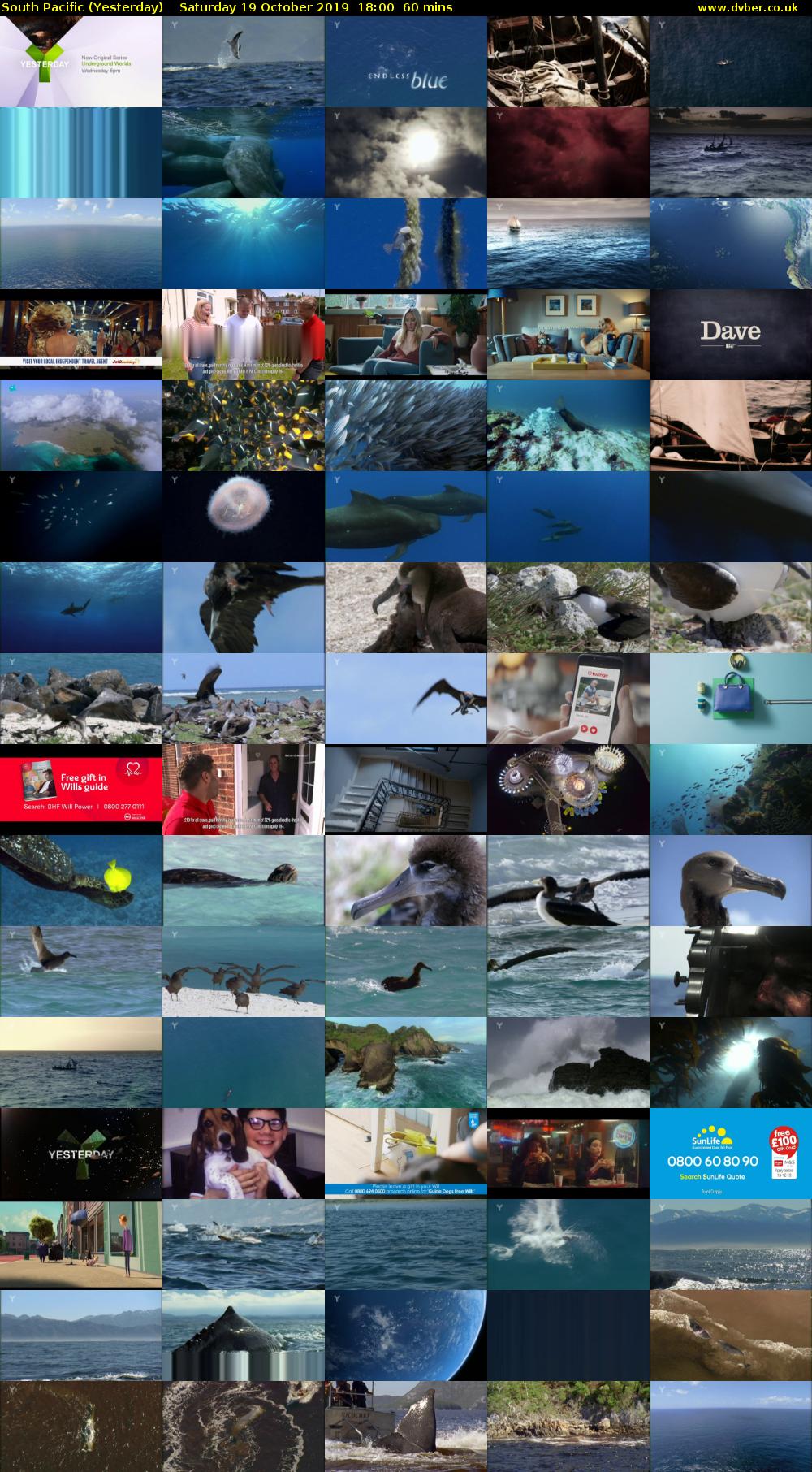 South Pacific (Yesterday) Saturday 19 October 2019 18:00 - 19:00