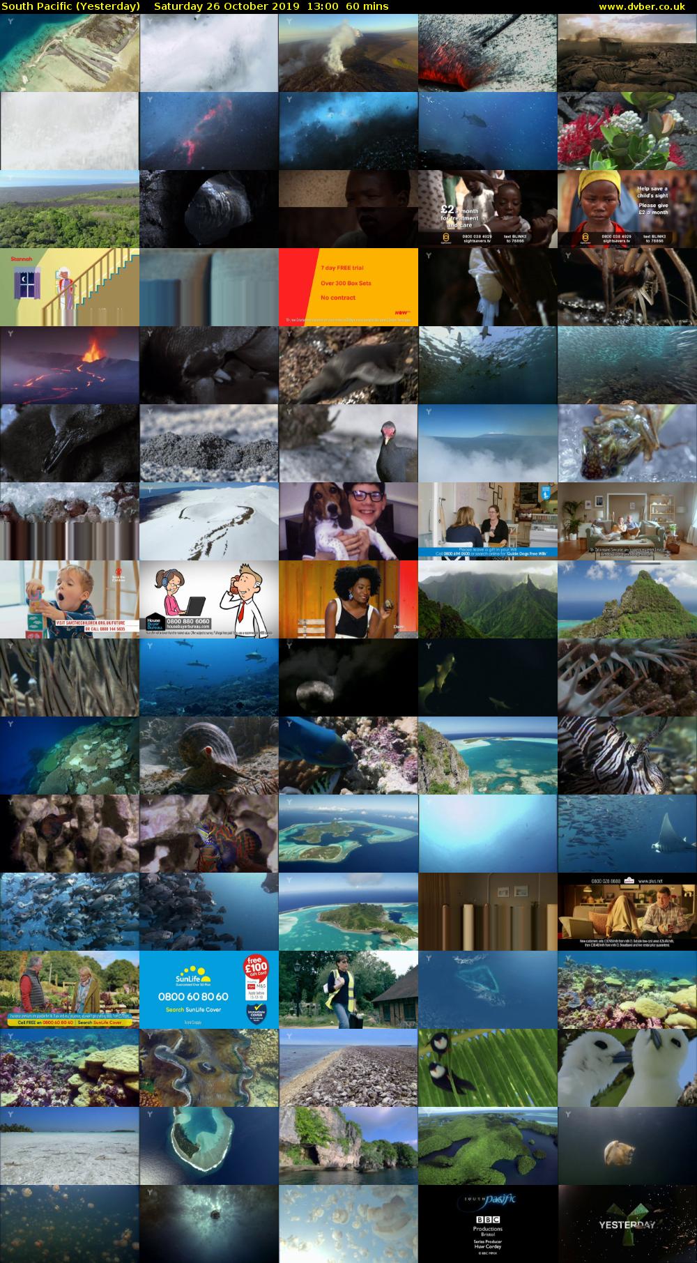 South Pacific (Yesterday) Saturday 26 October 2019 13:00 - 14:00