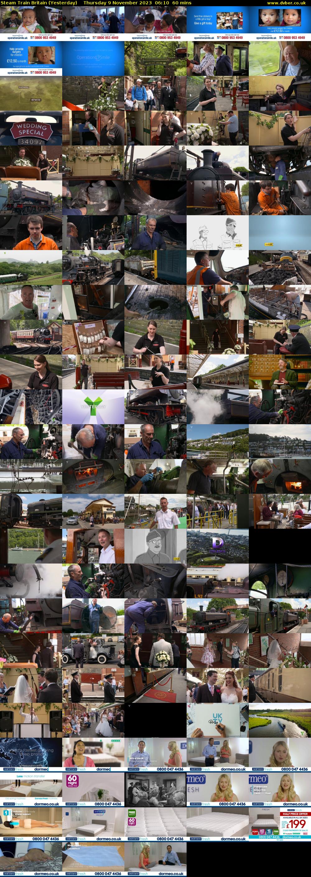 Steam Train Britain (Yesterday) Thursday 9 November 2023 06:10 - 07:10