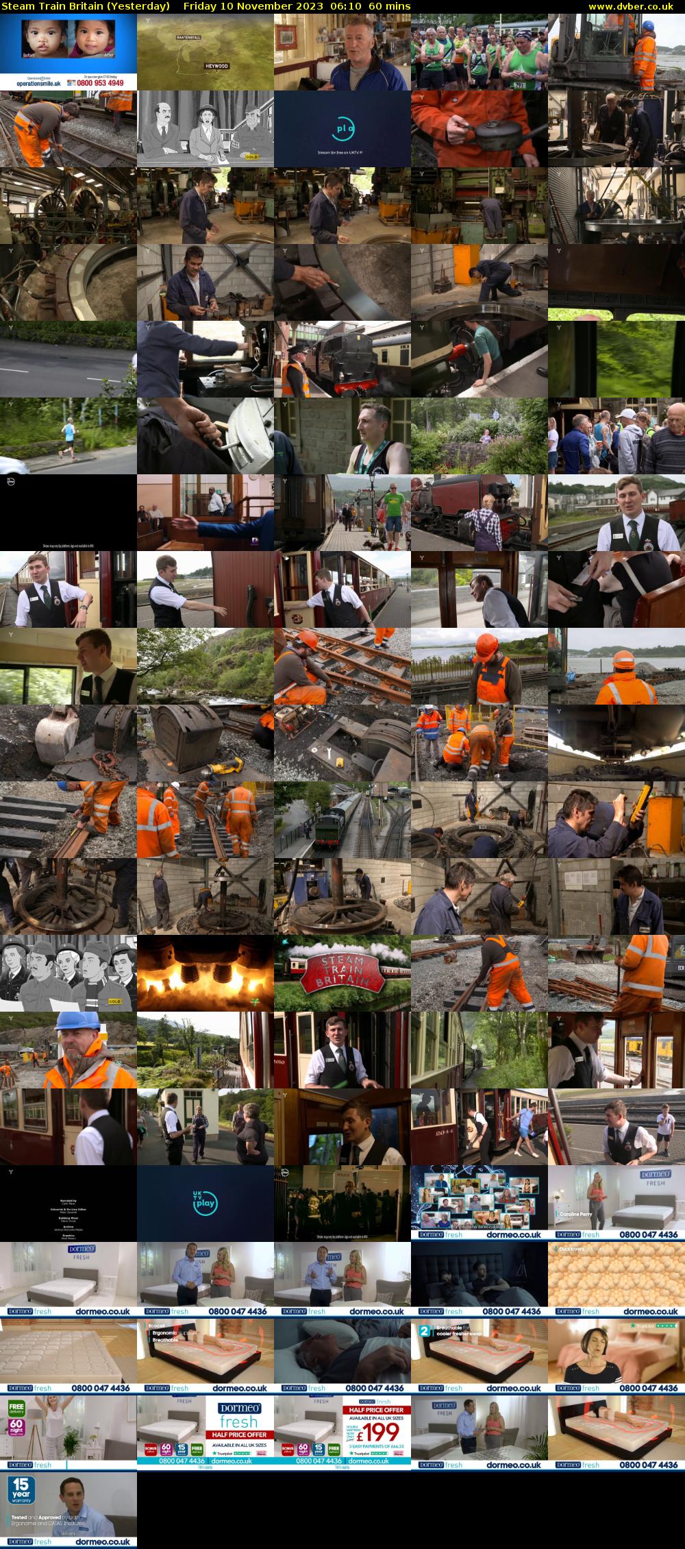 Steam Train Britain (Yesterday) Friday 10 November 2023 06:10 - 07:10