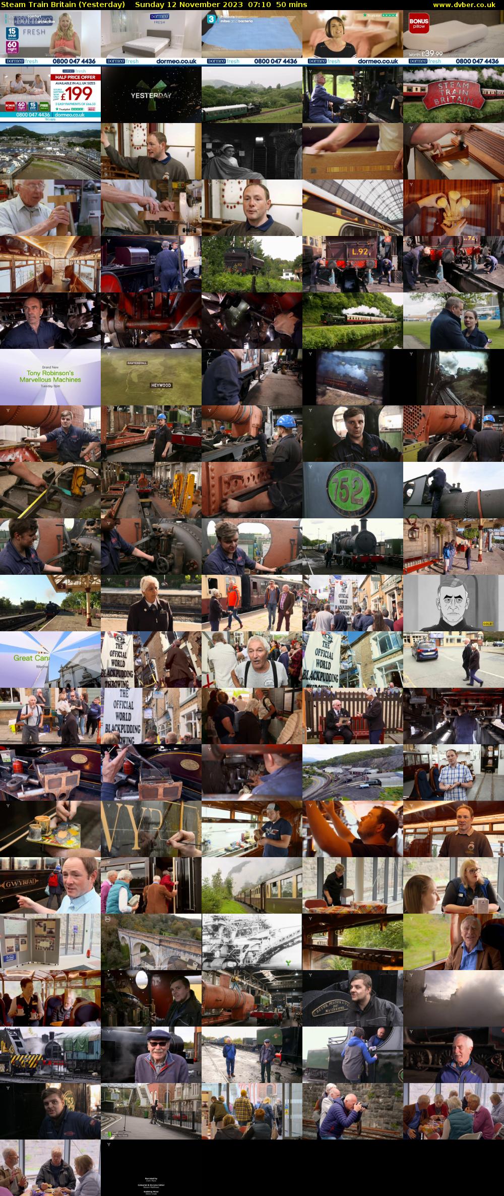 Steam Train Britain (Yesterday) Sunday 12 November 2023 07:10 - 08:00