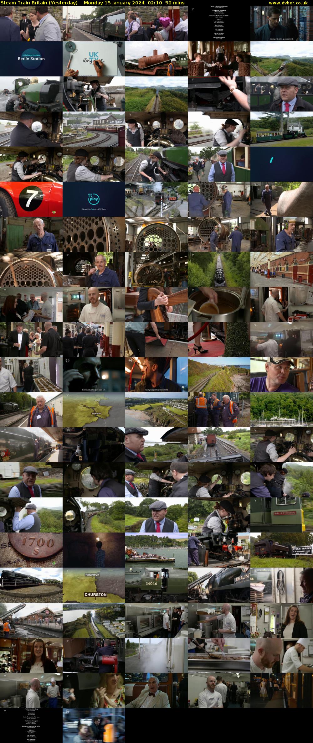 Steam Train Britain (Yesterday) Monday 15 January 2024 02:10 - 03:00