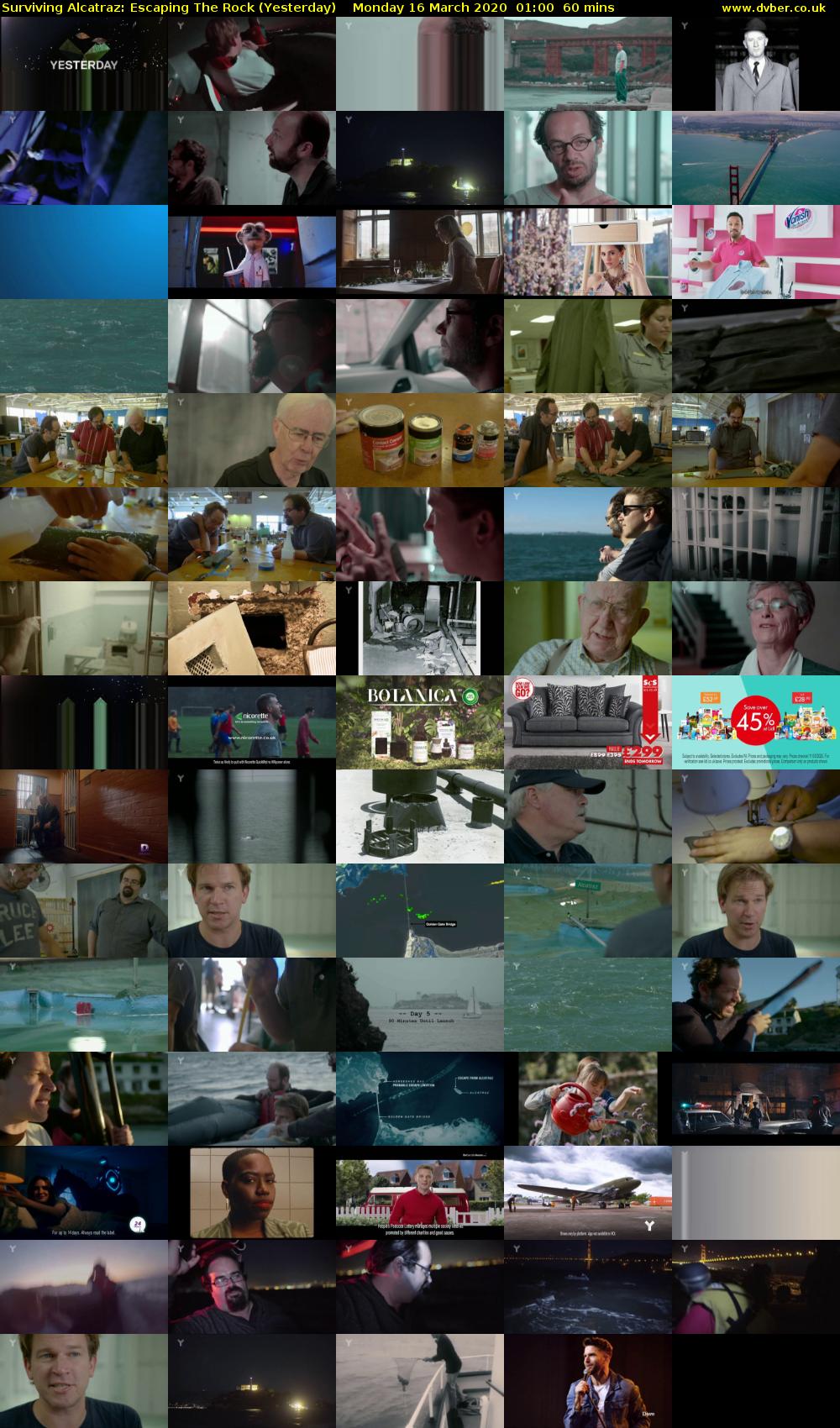 Surviving Alcatraz: Escaping the Rock (Yesterday) Monday 16 March 2020 01:00 - 02:00