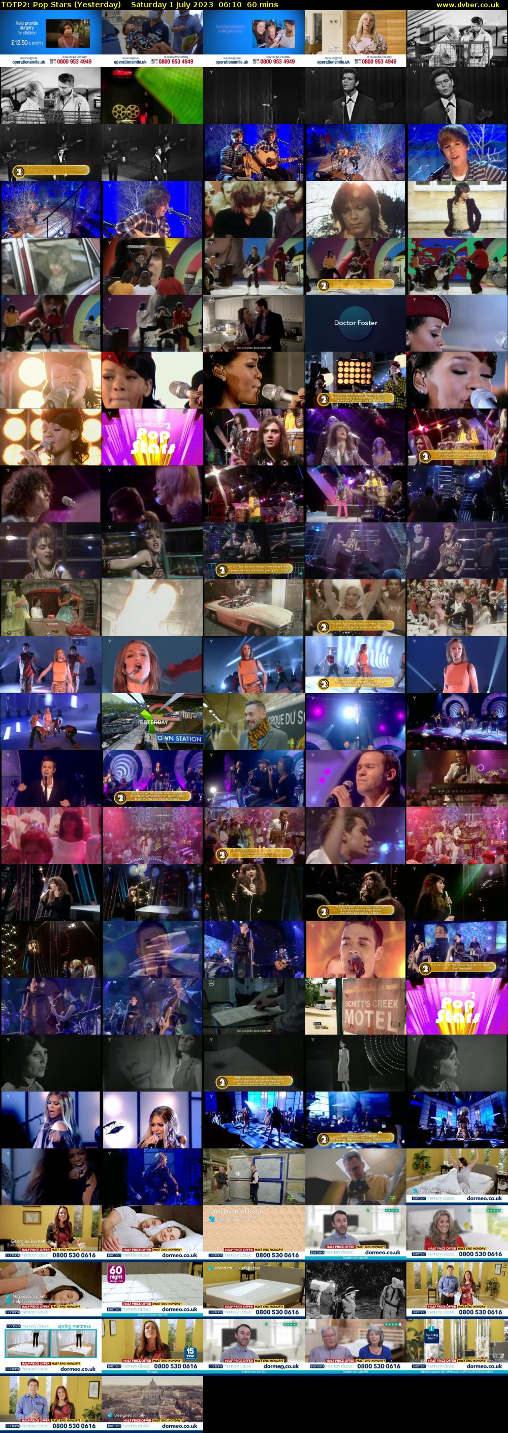 TOTP2: Pop Stars (Yesterday) Saturday 1 July 2023 06:10 - 07:10