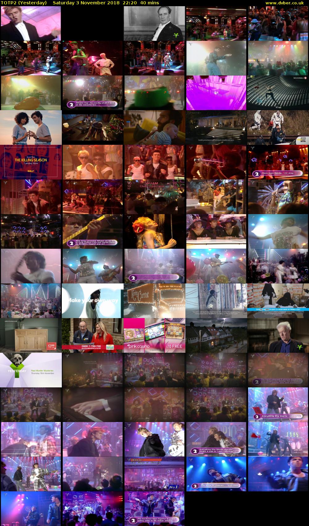 TOTP2 (Yesterday) Saturday 3 November 2018 22:20 - 23:00
