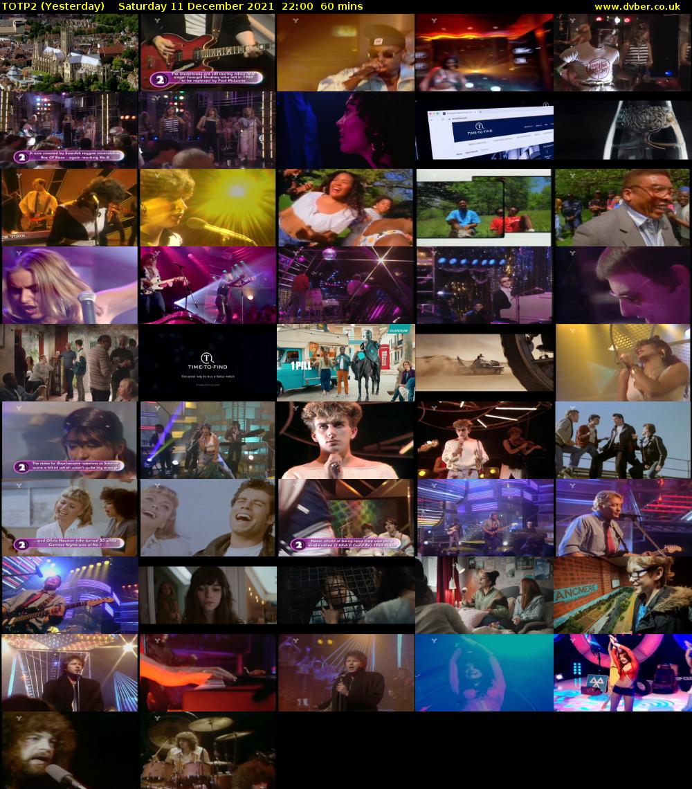 TOTP2 (Yesterday) Saturday 11 December 2021 22:00 - 23:00