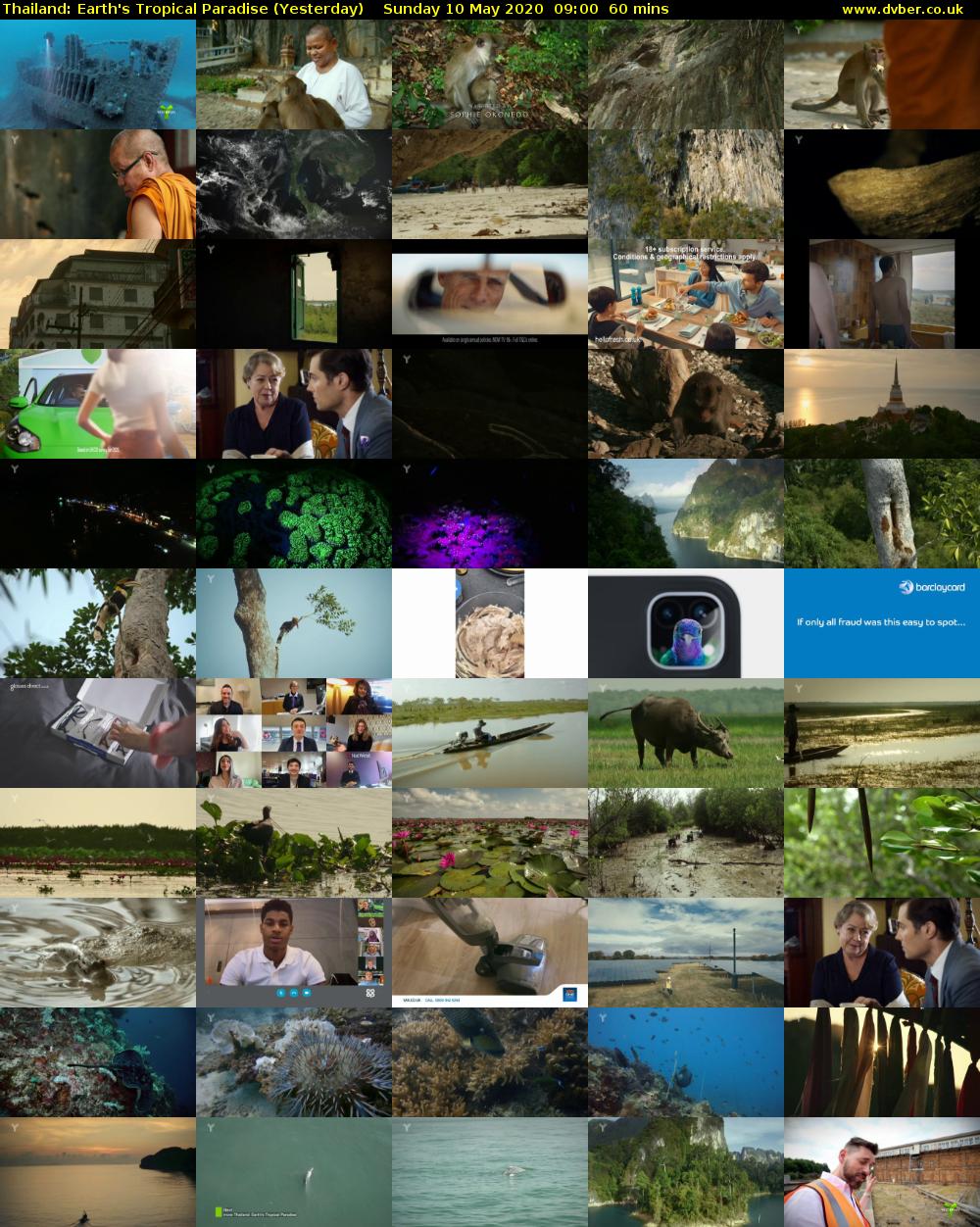 Thailand: Earth's Tropical Paradise (Yesterday) Sunday 10 May 2020 09:00 - 10:00