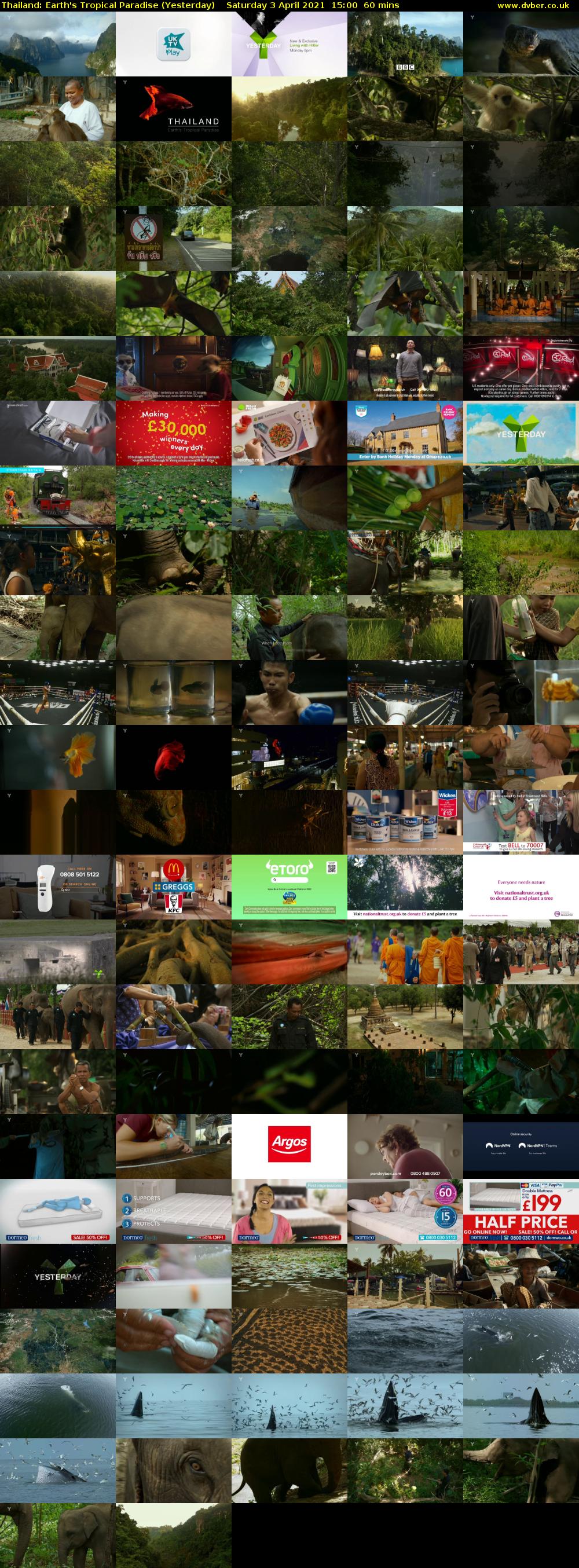 Thailand: Earth's Tropical Paradise (Yesterday) Saturday 3 April 2021 15:00 - 16:00