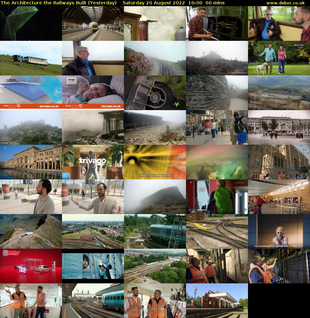 The Architecture The Railways Built (Yesterday) Saturday 20 August 2022 16:00 - 17:00