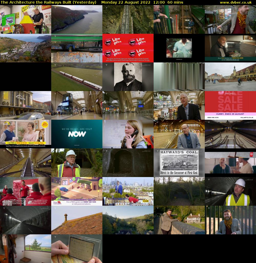 The Architecture The Railways Built (Yesterday) Monday 22 August 2022 12:00 - 13:00
