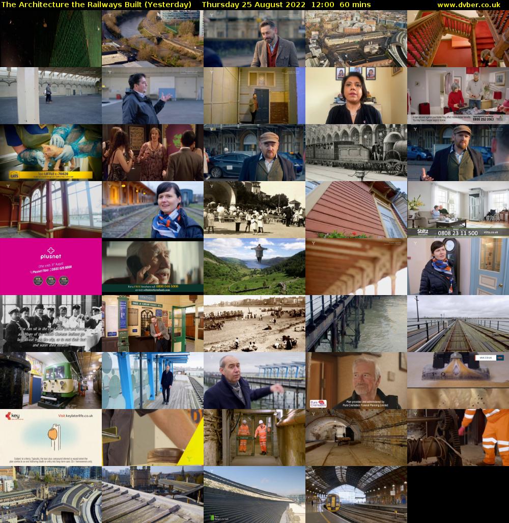 The Architecture The Railways Built (Yesterday) Thursday 25 August 2022 12:00 - 13:00