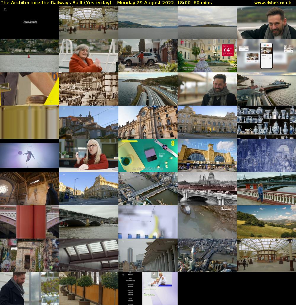 The Architecture The Railways Built (Yesterday) Monday 29 August 2022 18:00 - 19:00