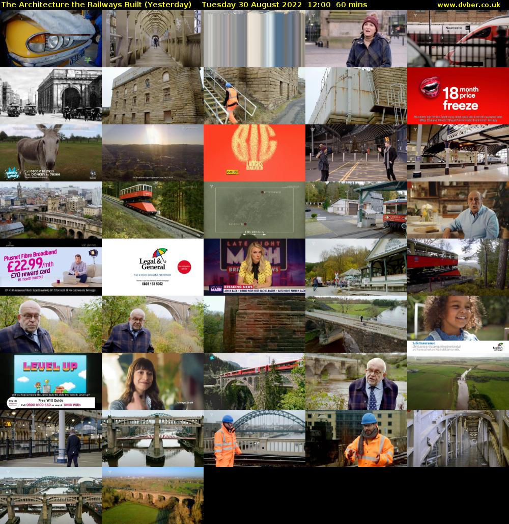 The Architecture The Railways Built (Yesterday) Tuesday 30 August 2022 12:00 - 13:00