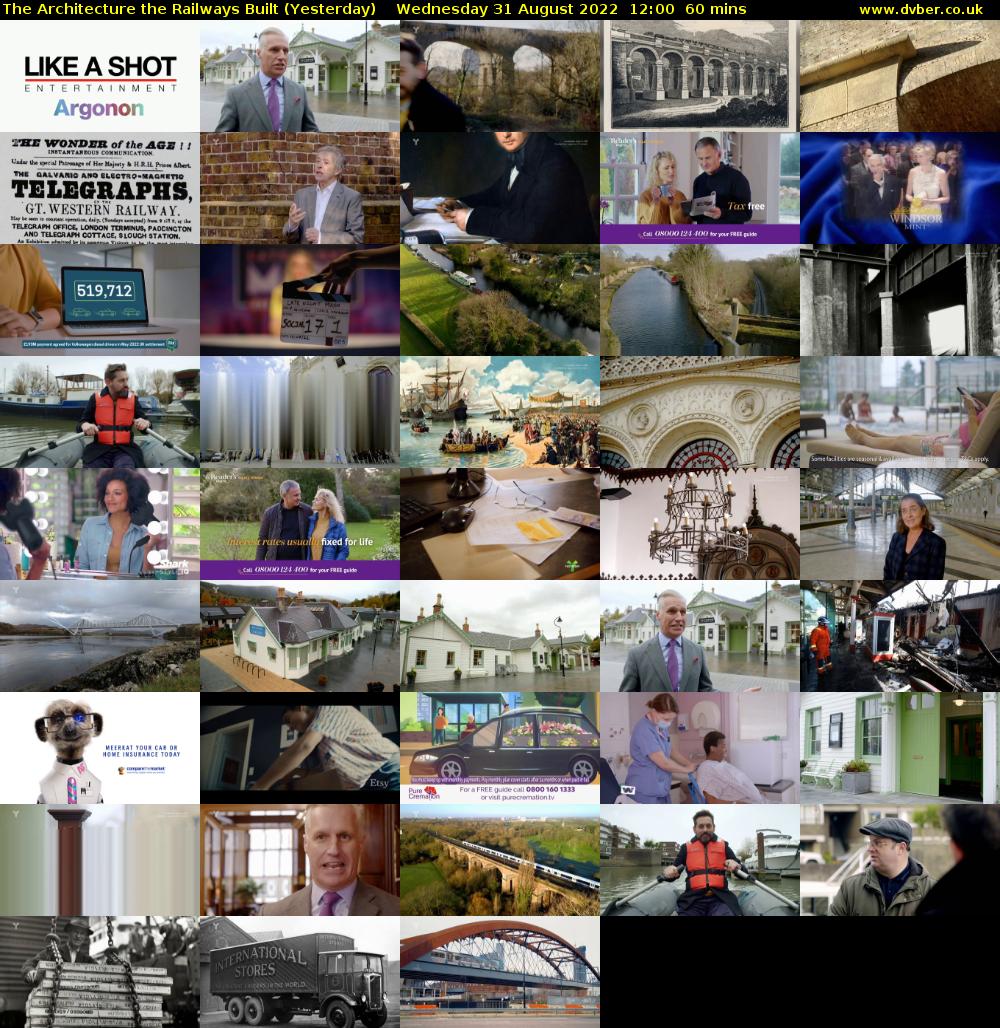 The Architecture The Railways Built (Yesterday) Wednesday 31 August 2022 12:00 - 13:00